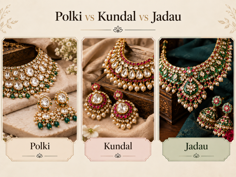 Comparison chart of traditional Indian jewellery craft styles