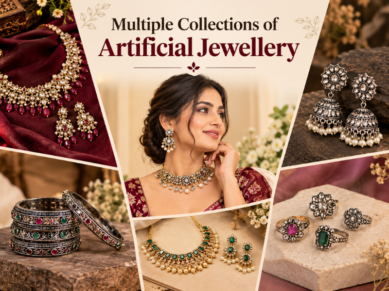 Artificial jewellery comes in many collections, allowing women to select designs according to their individual style.