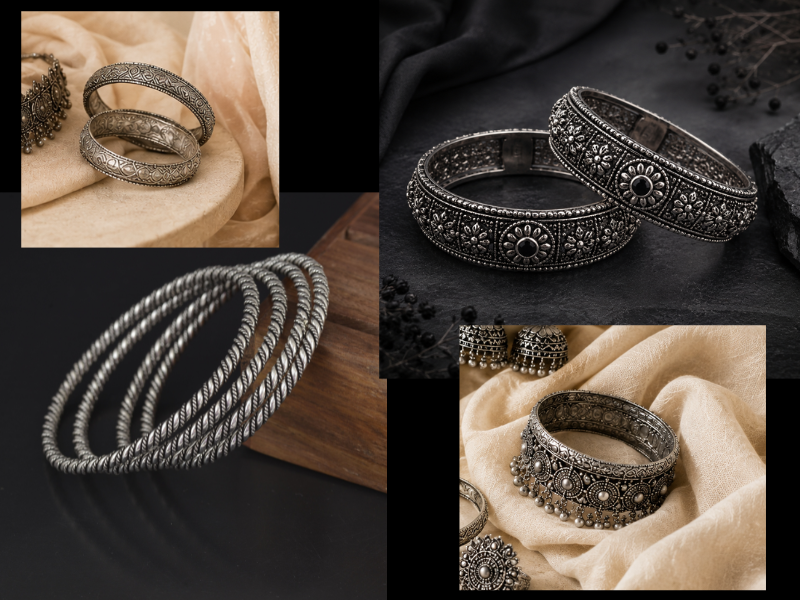 Designs with traditional patterns, stones, or small hanging elements are suitable for festive and ethnic looks.