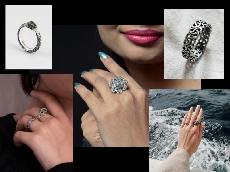 Statement rings can be paired with simple outfits, while smaller rings work well for everyday styling.