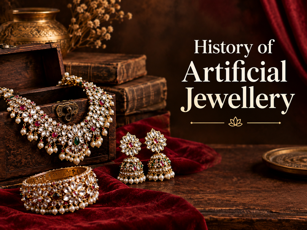 Over time, artificial jewellery became more fashionable and started including designs inspired by traditional Indian jewellery. 