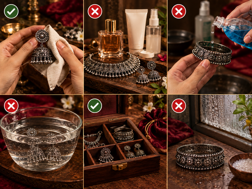 Since It has an intentionally antique finish, avoid harsh cleaning methods that may remove its finish.
