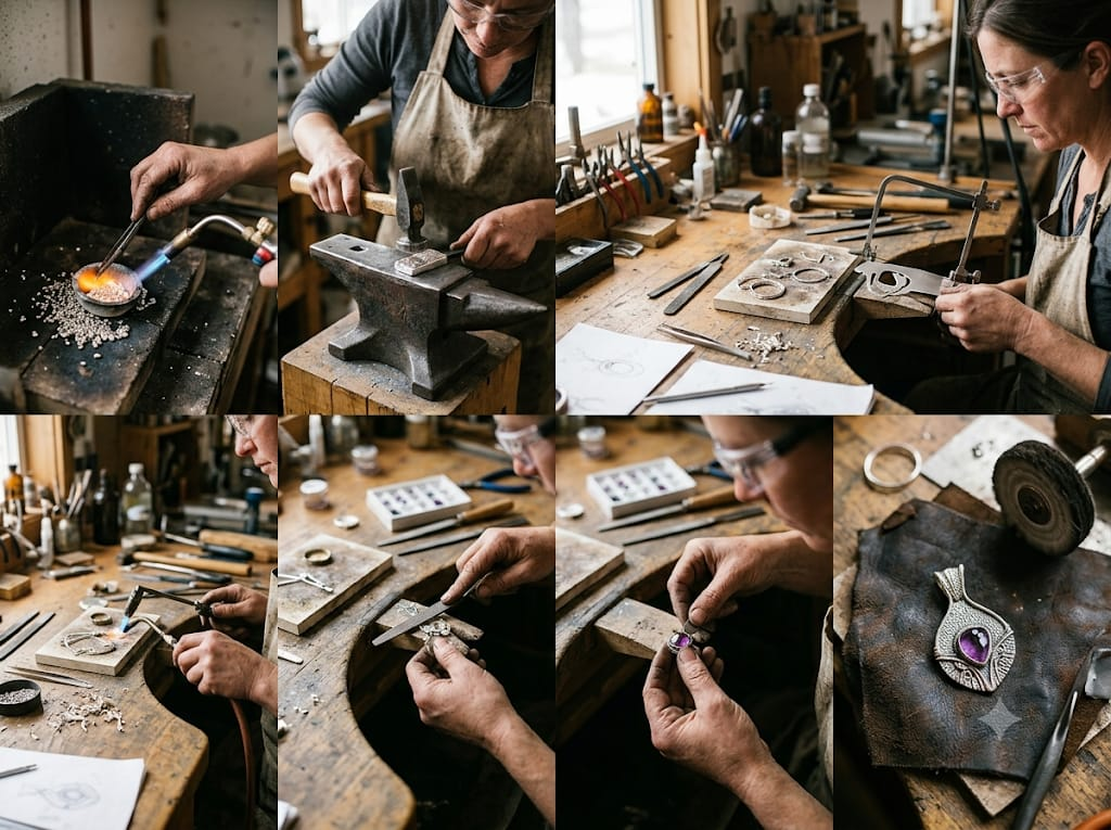 Traditional techniques, artistic patterns, and small design elements can make handmade pieces look different from mass-produced jewellery.